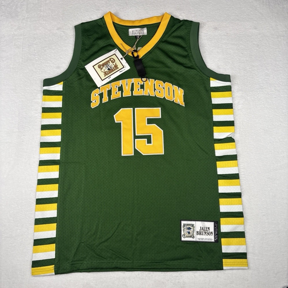 Jalen Brunson Headgear Classics #15 Stevenson H.S. Basketball Jersey Men's XL